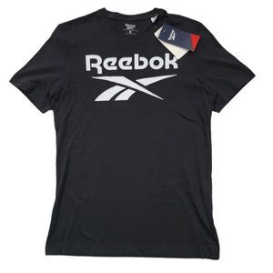 Reebok T-Shirts Mens Training Ri Big Logo Tee GS1614 (Sz S) Black